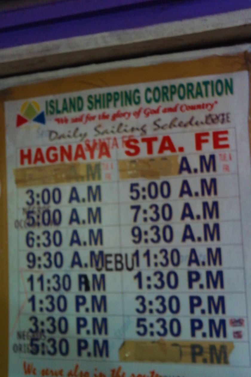 Hagnaya Port Schedule